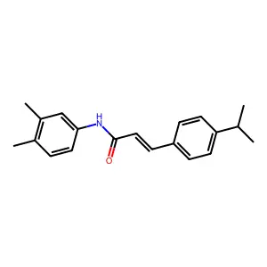 (E)-N-(3,4-dimethylphenyl)-3-(4-propan-2-ylphenyl)prop-2-enamide structure