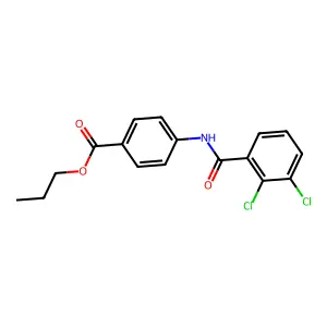 Propyl 4-{[(2,3-dichlorophenyl)carbonyl]amino}benzoate structure