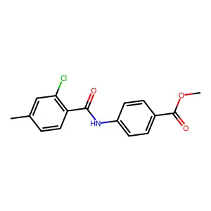 Methyl 4-{[(2-chloro-4-methylphenyl)carbonyl]amino}benzoate structure