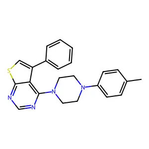 4-[4-(4-Methylphenyl)piperazin-1-yl]-5-phenylthieno[2,3-d]pyrimidine structure