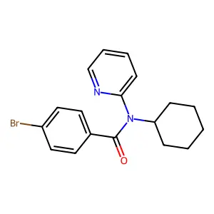 4-bromo-N-cyclohexyl-N-2-pyridinylbenzamide structure