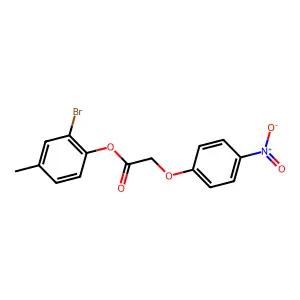 2-Bromo-4-methylphenyl (4-nitrophenoxy)acetate structure