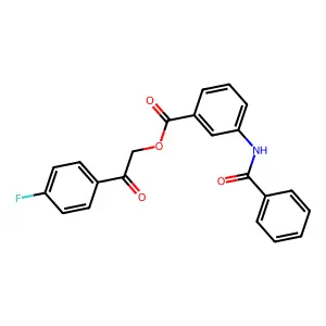 [2-(4-Fluorophenyl)-2-oxoethyl] 3-benzamidobenzoate structure