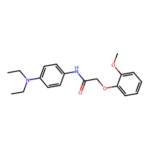 N-[4-(diethylamino)phenyl]-2-(2-methoxyphenoxy)acetamide structure