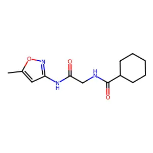 2-(cyclohexylformamido)-N-(5-methyl-1,2-oxazol-3-yl)acetamide structure