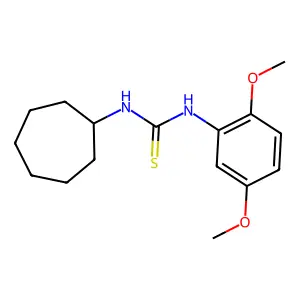 1-Cycloheptyl-3-(2,5-dimethoxyphenyl)thiourea structure