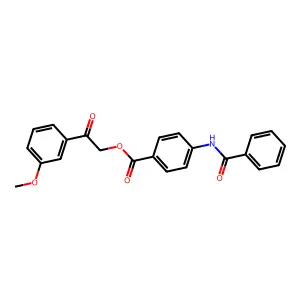2-(3-Methoxyphenyl)-2-oxoethyl 4-(benzoylamino)benzoate structure