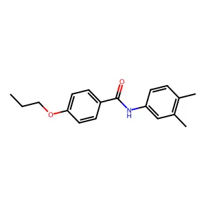 N-(3,4-dimethylphenyl)-4-propoxybenzamide structure