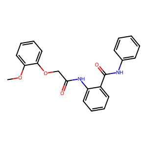 2-{[(2-methoxyphenoxy)acetyl]amino}-N-phenylbenzamide structure
