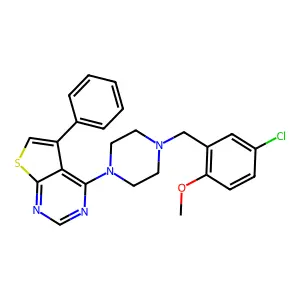 4-(4-(5-Chloro-2-methoxybenzyl)piperazin-1-yl)-5-phenylthieno[2,3-d]pyrimidine structure