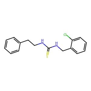 N-(2-chlorobenzyl)-N'-(2-phenylethyl)thiourea structure