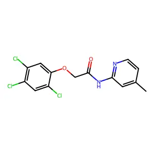 N-(4-methylpyridin-2-yl)-2-(2,4,5-trichlorophenoxy)acetamide structure