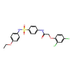 2-(2,4-dichlorophenoxy)-N-[4-[(4-ethoxyphenyl)sulfamoyl]phenyl]acetamide structure