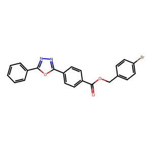 4-Bromobenzyl 4-(5-phenyl-1,3,4-oxadiazol-2-yl)benzoate structure