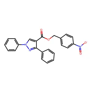 (4-Nitrophenyl)methyl 1,3-diphenylpyrazole-4-carboxylate structure