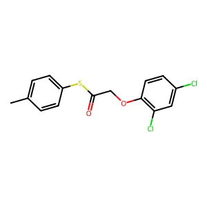 S-(4-methylphenyl) (2,4-dichlorophenoxy)ethanethioate structure