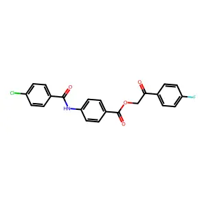 2-(4-Fluorophenyl)-2-oxoethyl 4-[(4-chlorobenzoyl)amino]benzoate structure