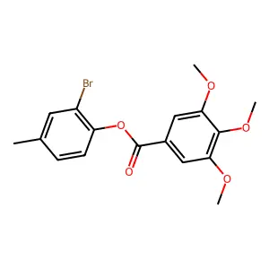 2-Bromo-4-methylphenyl 3,4,5-trimethoxybenzoate structure