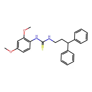 N-(2,4-dimethoxyphenyl)-N'-(3,3-diphenylpropyl)thiourea structure