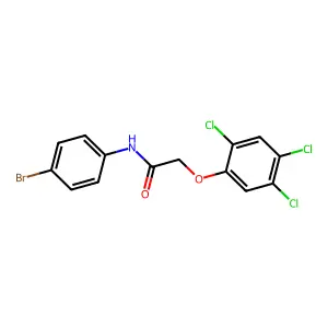 N-(4-bromophenyl)-2-(2,4,5-trichlorophenoxy)acetamide structure