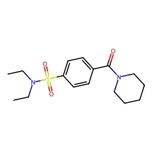 N,N-diethyl-4-(piperidine-1-carbonyl)benzenesulfonamide structure
