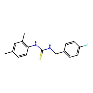 1-(2,4-Dimethylphenyl)-3-(4-fluorobenzyl)thiourea structure