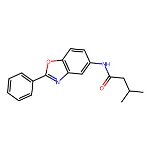 3-methyl-N-(2-phenyl-1,3-benzoxazol-5-yl)butanamide structure