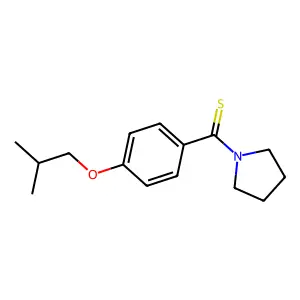 Isobutyl 4-(1-pyrrolidinylcarbothioyl)phenyl ether structure