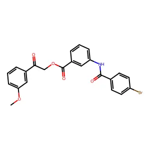 2-(3-Methoxyphenyl)-2-oxoethyl 3-[(4-bromobenzoyl)amino]benzoate structure