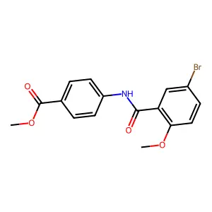 Methyl 4-[(5-bromo-2-methoxybenzoyl)amino]benzoate structure