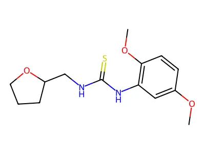 1-(2,5-Dimethoxyphenyl)-3-(tetrahydrofuran-2-ylmethyl)thiourea structure