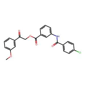 2-(3-Methoxyphenyl)-2-oxoethyl 3-[(4-chlorobenzoyl)amino]benzoate structure
