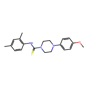 N-(2,4-dimethylphenyl)-4-(4-methoxyphenyl)piperazine-1-carbothioamide structure