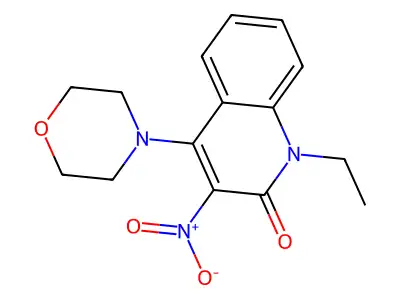 1-Ethyl-4-morpholin-4-yl-3-nitroquinolin-2-one structure