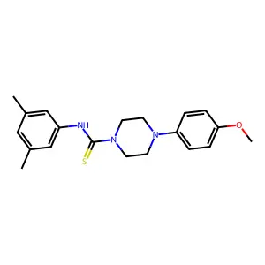 N-(3,5-dimethylphenyl)-4-(4-methoxyphenyl)piperazine-1-carbothioamide structure