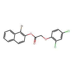 1-Bromo-2-naphthyl (2,4-dichlorophenoxy)acetate structure