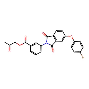 2-oxopropyl 3-[5-(4-bromophenoxy)-1,3-dioxo-1,3-dihydro-2H-isoindol-2-yl]benzoate structure