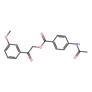2-(3-Methoxyphenyl)-2-oxoethyl 4-(acetylamino)benzoate structure