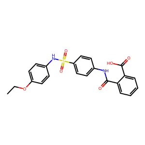 2-({4-[(4-Ethoxyanilino)sulfonyl]anilino}carbonyl)benzoic acid structure