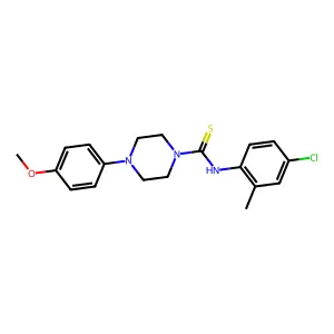 N-(4-chloro-2-methylphenyl)-4-(4-methoxyphenyl)piperazine-1-carbothioamide structure