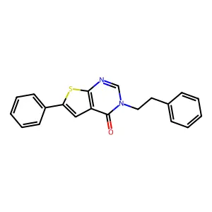 6-phenyl-3-(2-phenylethyl)thieno[2,3-d]pyrimidin-4(3H)-one structure