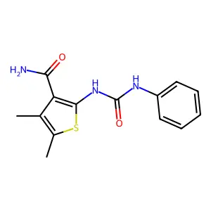 2-[[Anilino(oxo)methyl]amino]-4,5-dimethyl-3-thiophenecarboxamide structure