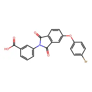 3-[5-(4-Bromophenoxy)-1,3-dioxoisoindol-2-yl]benzoic acid structure