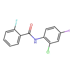 N-(2-氯-4-碘苯基)-2-氟苯甲酰胺 structure