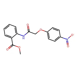 Methyl 2-{[(4-nitrophenoxy)acetyl]amino}benzoate structure