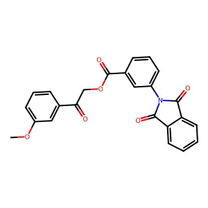 [2-(3-methoxyphenyl)-2-oxoethyl] 3-(1,3-dioxoisoindol-2-yl)benzoate structure
