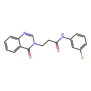 N-(3-chlorophenyl)-3-(4-oxoquinazolin-3-yl)propanamide structure