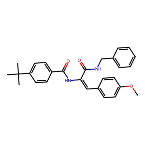 N-[3-(Benzylamino)-1-(4-methoxyphenyl)-3-oxo-1-propen-2-yl]-4-(tert-butyl)benzamide structure