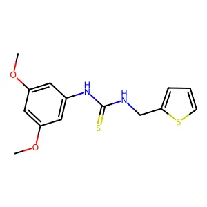 N-(3,5-dimethoxyphenyl)-N'-(2-thienylmethyl)thiourea structure