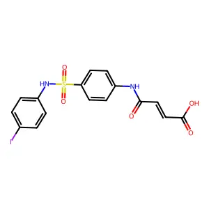 4-[4-[(4-Iodophenyl)sulfamoyl]anilino]-4-oxobut-2-enoic acid structure